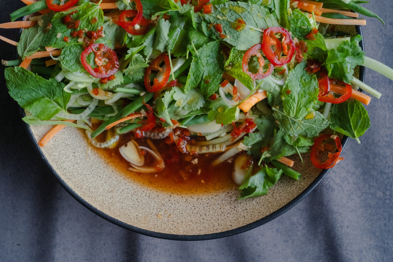 Sommersalat Summer salad Shoyu Vinaigrette