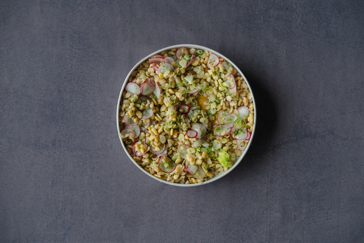 Salat hestebønner Fava bean salad Fava bean Legumes