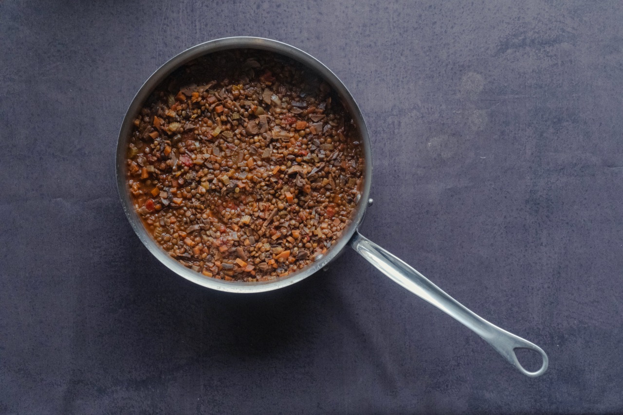 #Ragu #Pasta #Linser #Kornfond #Grøntsager #Miso