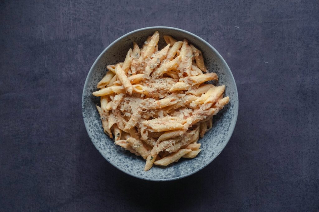 #Pasta #Kornfond #Bagte grøntsager #Mascarpone