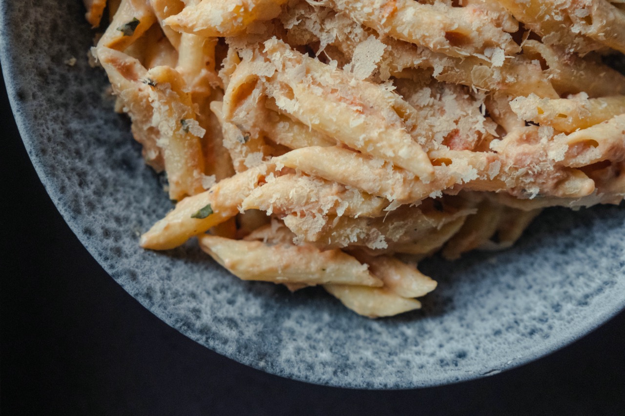 #Pasta #Kornfond #Bagte grøntsager #Mascarpone
